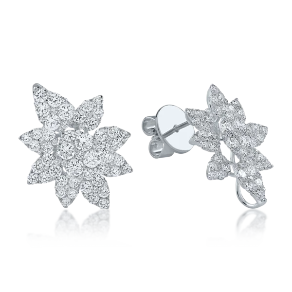 Cercei din aur alb cu diamante de 2.25ct