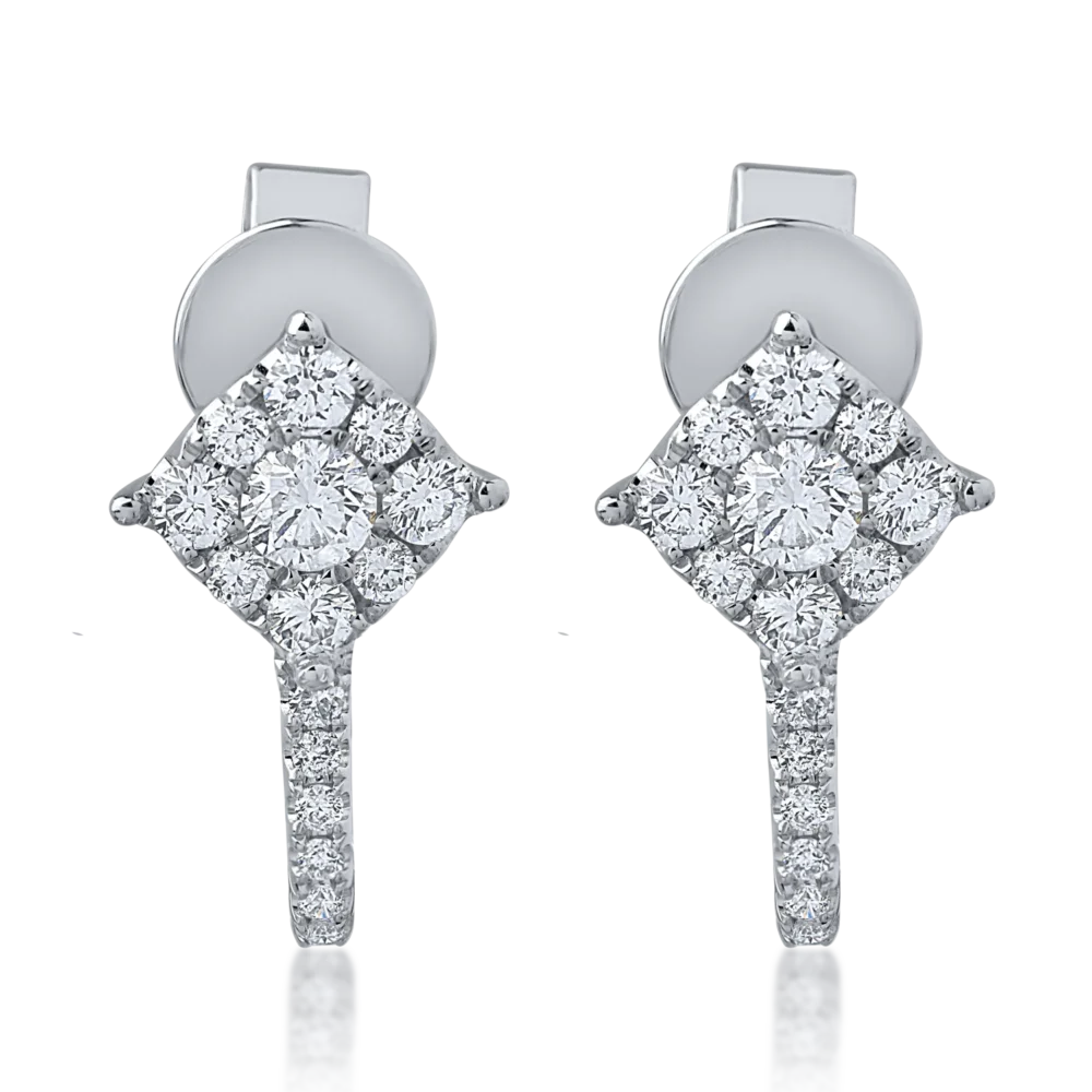 Cercei din aur alb cu diamante de 2.276ct - imagine 4
