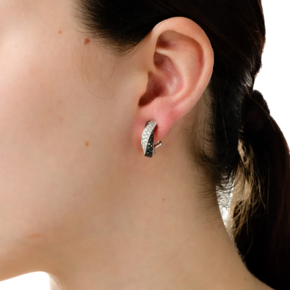 Cercei din aur alb cu diamante de 2.2ct - imagine 3