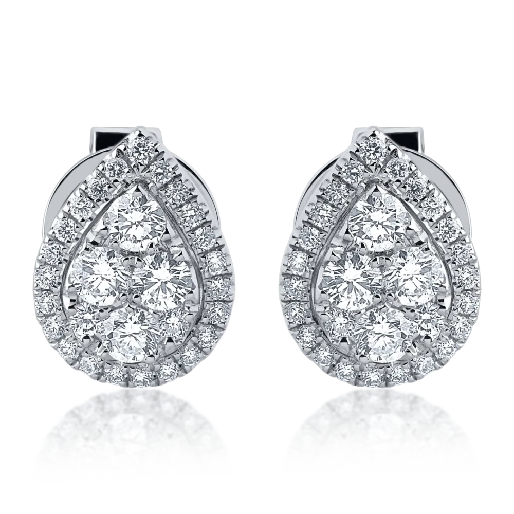 Cercei din aur alb cu diamante de 2.641ct - imagine 4