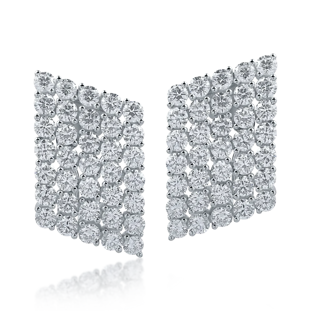 Cercei din aur alb cu diamante de 4.62ct - imagine 2