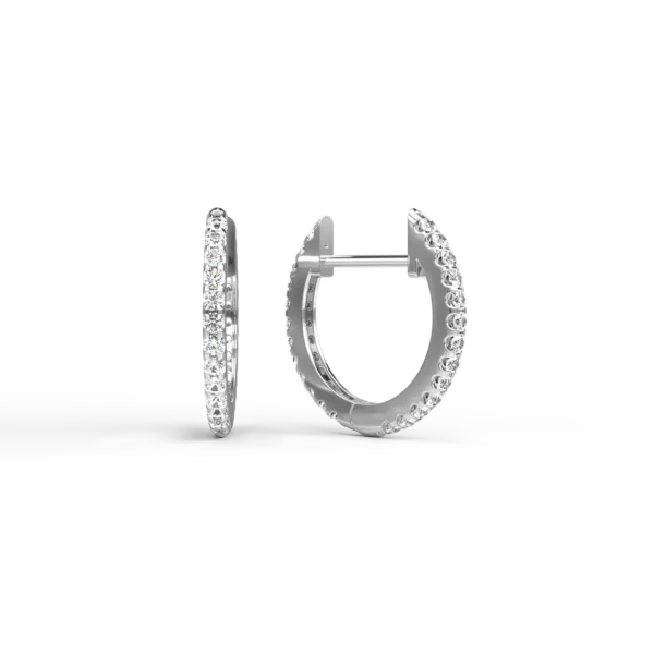 Cercei din aur alb cu diamante de 0.243ct