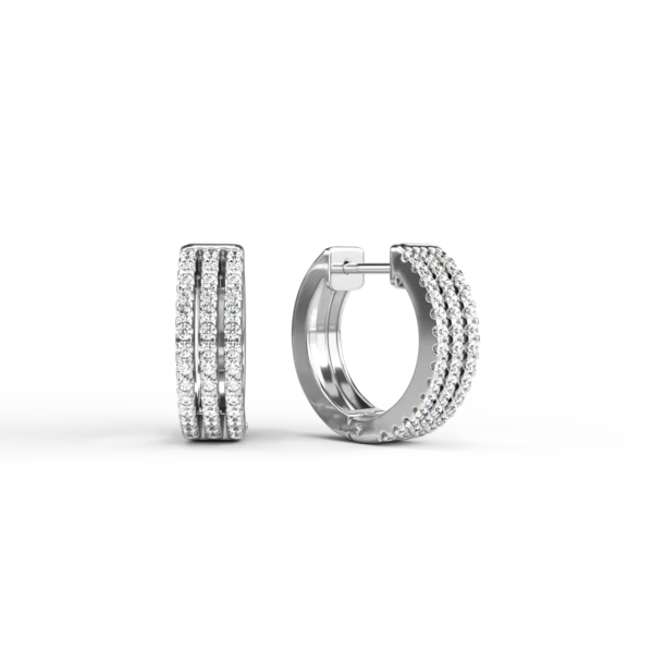 Cercei din aur alb cu diamante de 0.291ct