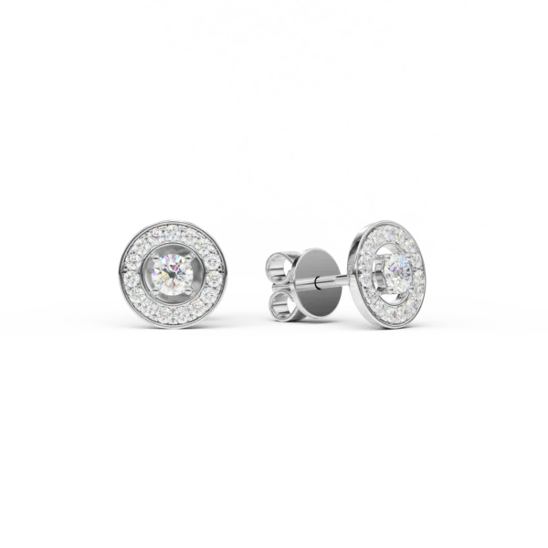 Cercei din aur alb cu diamante de 0.29ct