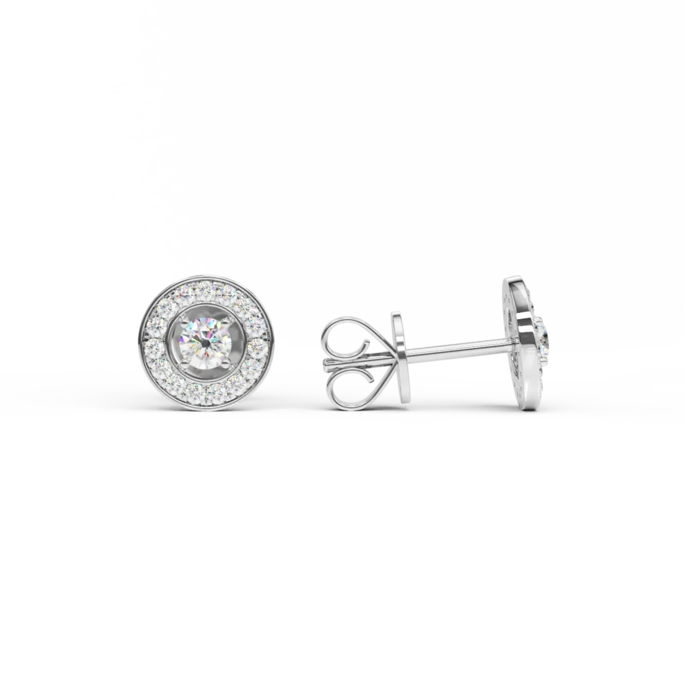 Cercei din aur alb cu diamante de 0.29ct - imagine 3