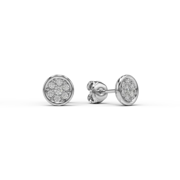 Cercei din aur alb cu diamante de 0.82ct