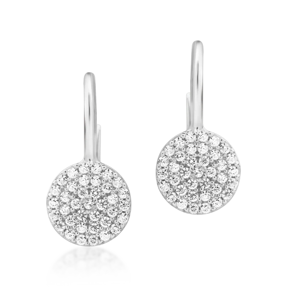 Cercei din aur alb - imagine 2