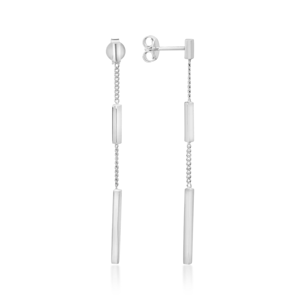 Cercei din aur alb - imagine 3