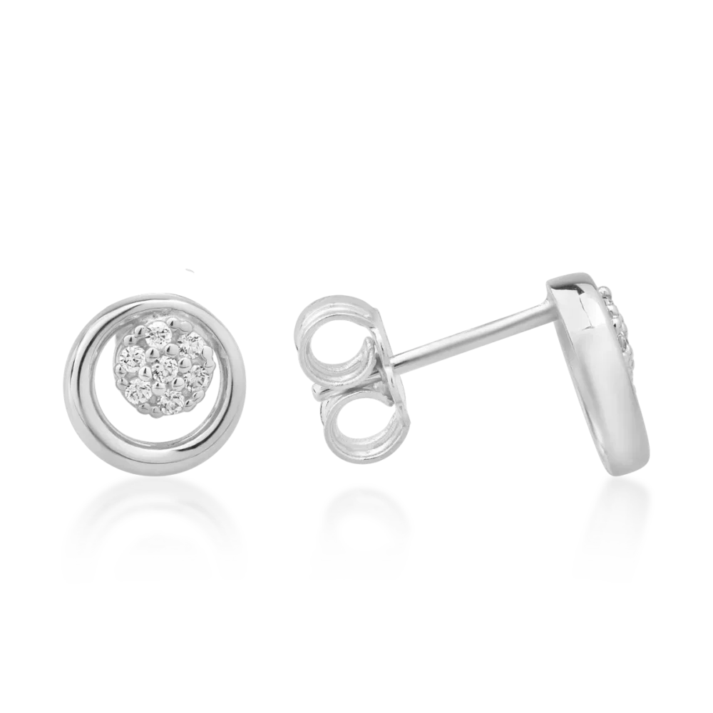 Cercei din aur alb - imagine 3