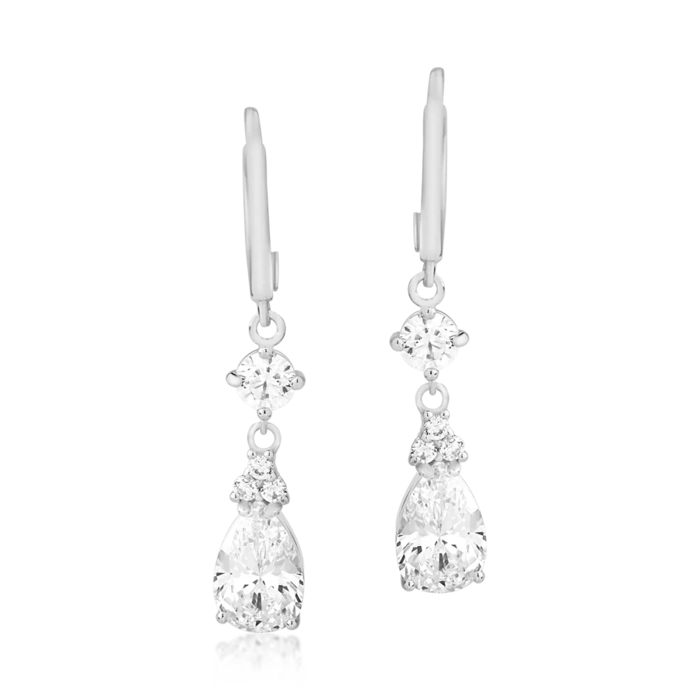 Cercei din aur alb - imagine 2