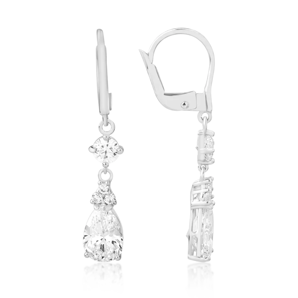 Cercei din aur alb - imagine 3