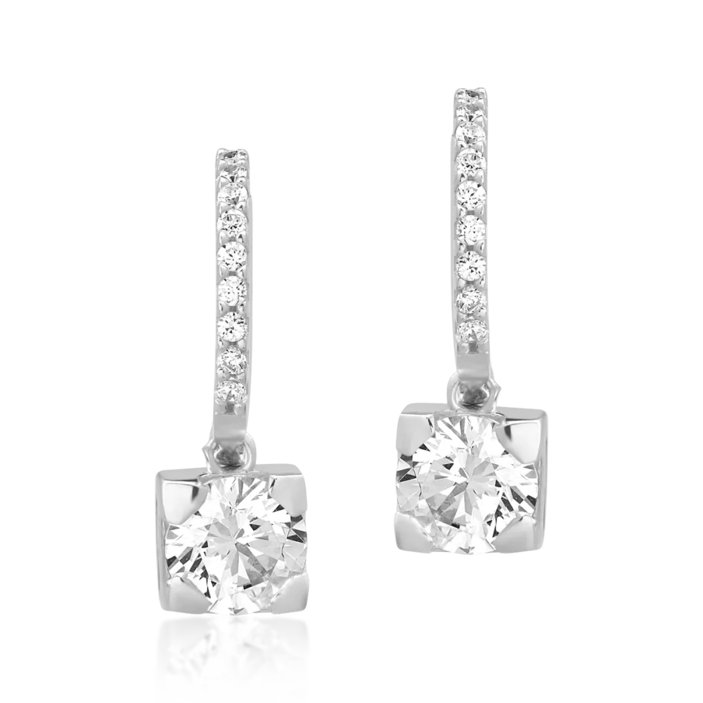 Cercei din aur alb - imagine 2