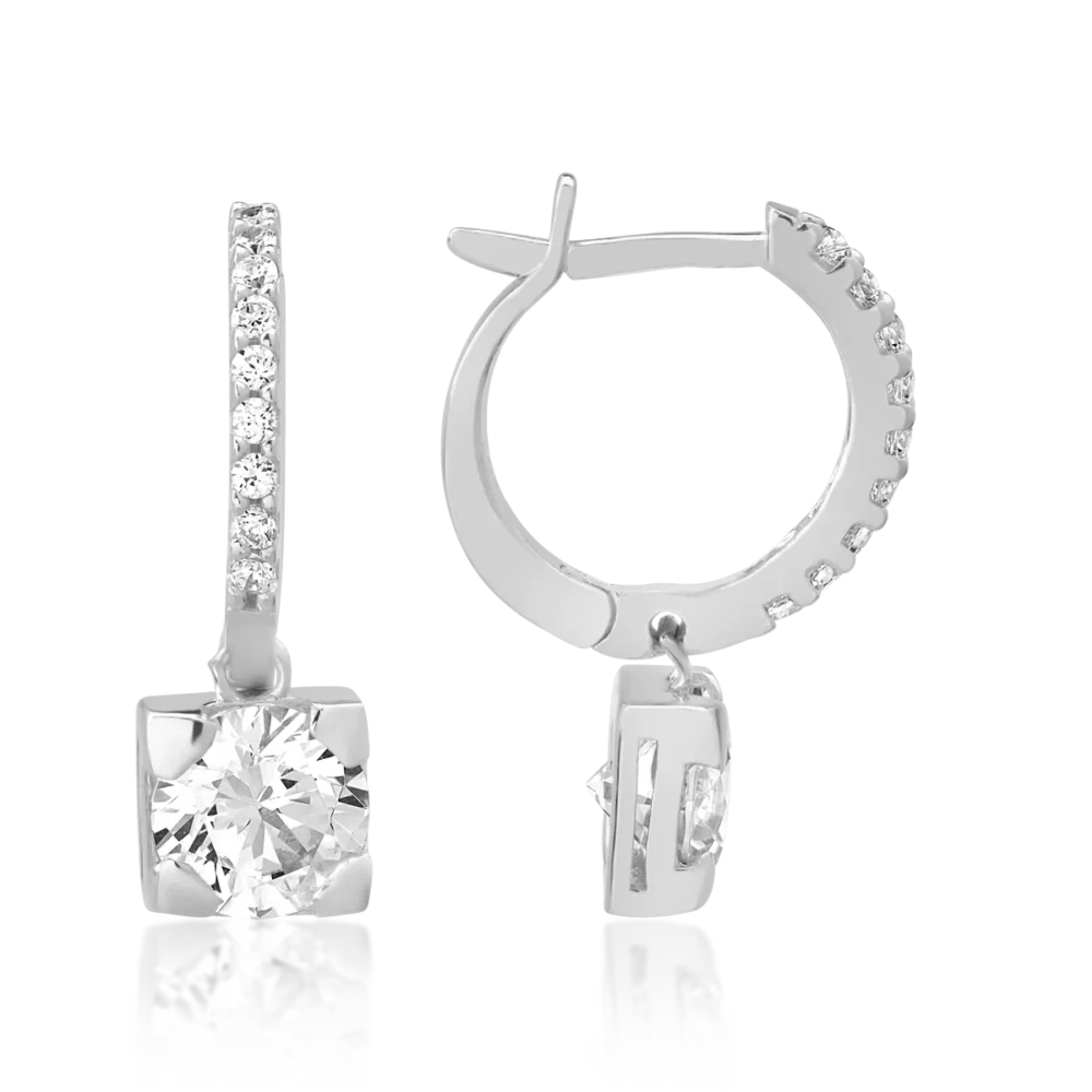 Cercei din aur alb - imagine 3