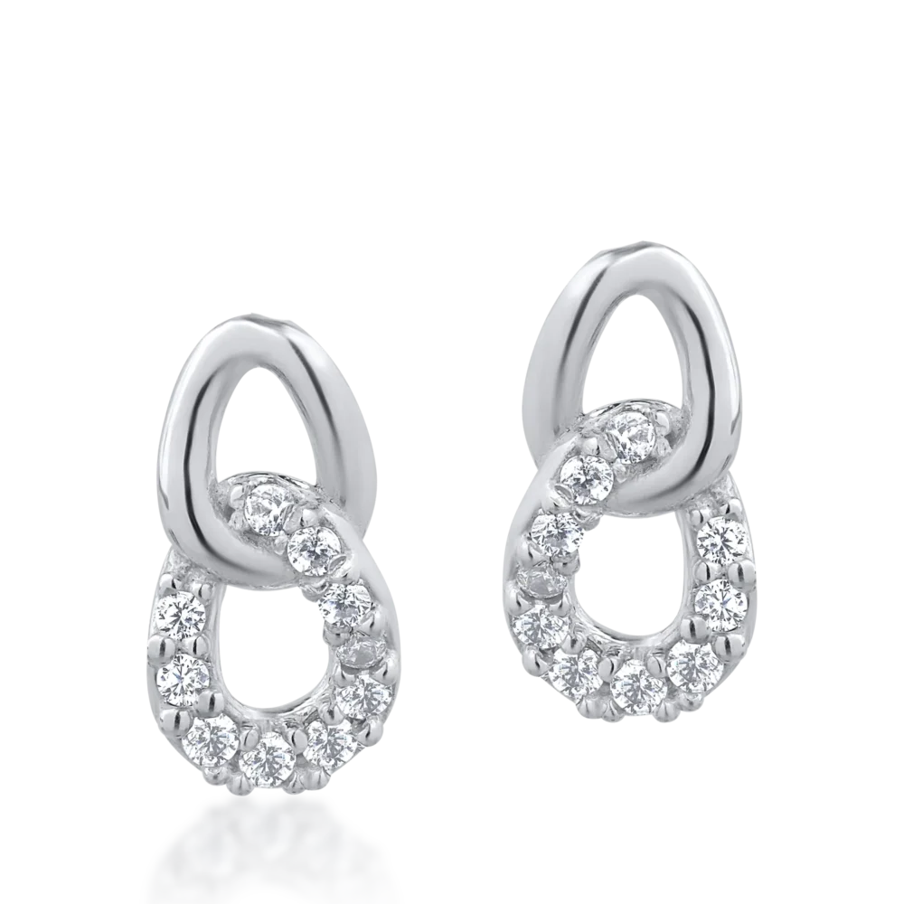 Cercei din aur alb - imagine 2