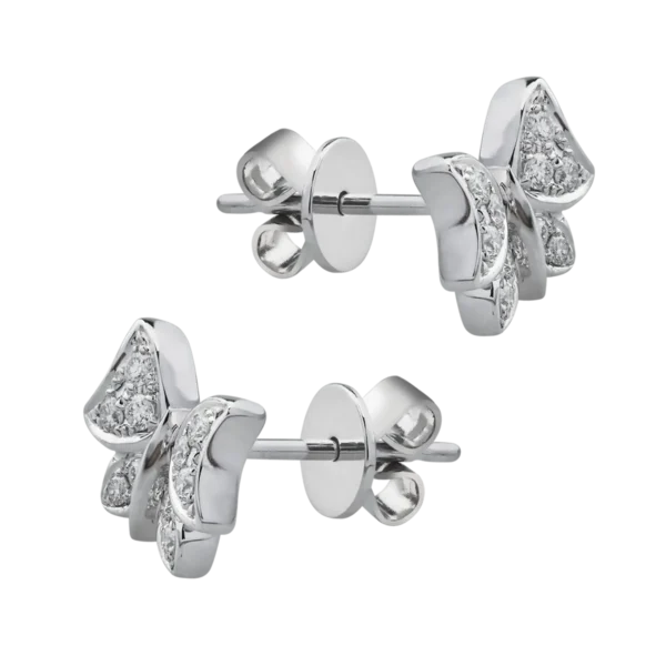 Cercei din aur alb cu diamante de 0.18ct