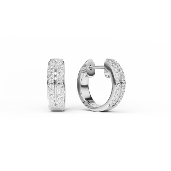 Cercei din aur alb cu diamante de 0.32ct