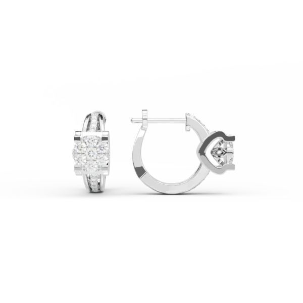 Cercei din aur alb cu diamante de 0.34ct