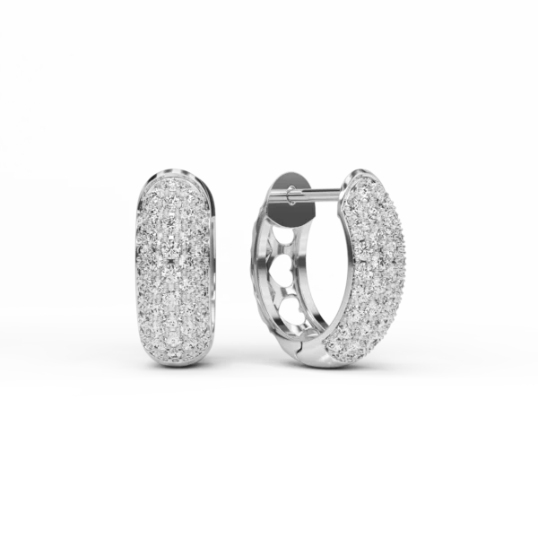 Cercei din aur alb cu diamante de 0.37ct