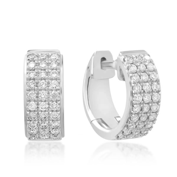 Cercei din aur alb cu diamante de 0.46ct