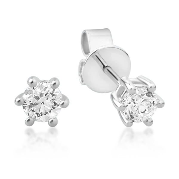 Cercei din aur alb cu diamante de 0.47ct