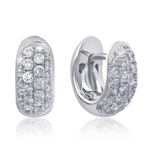 Cercei din aur alb cu diamante de 0.49ct