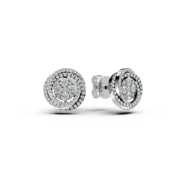 Cercei din aur alb cu diamante de 0.52ct