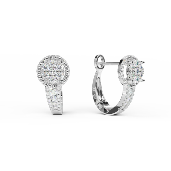 Cercei din aur alb cu diamante de 0.55ct