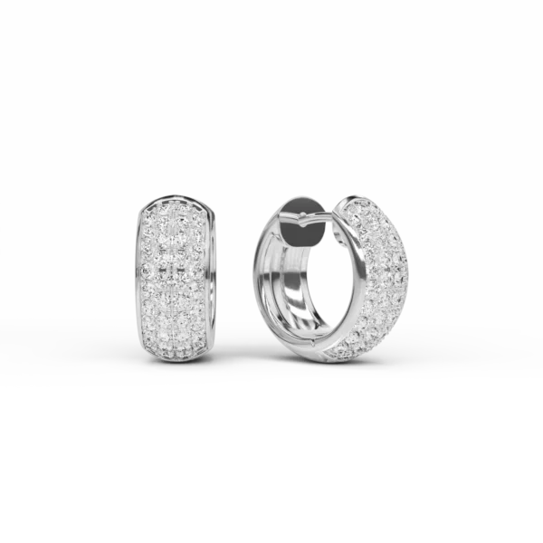 Cercei din aur alb cu diamante de 0.58ct