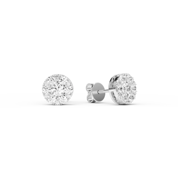 Cercei din aur alb cu diamante de 0.65ct