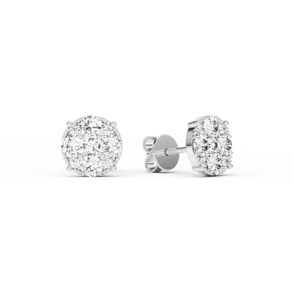 Cercei din aur alb cu diamante de 0.65ct