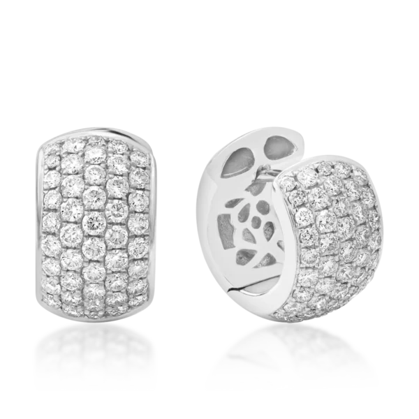 Cercei din aur alb cu diamante de 0.68ct