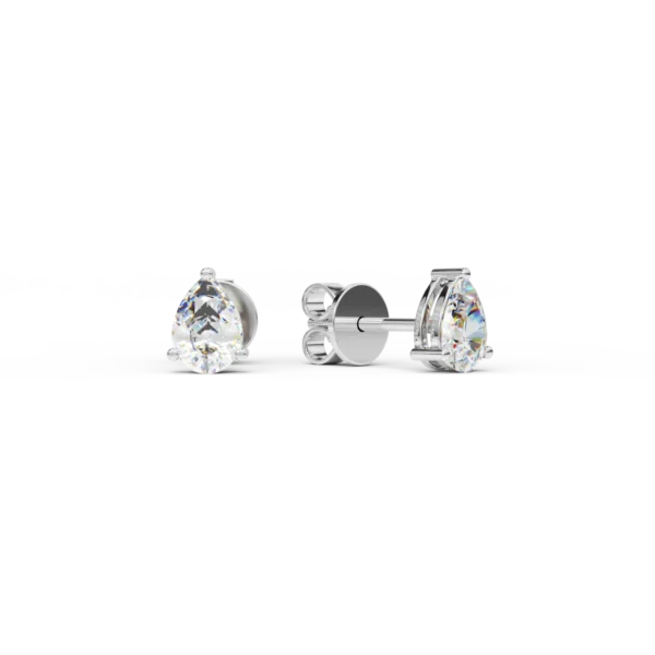 Cercei din aur alb cu diamante pear de 0.8ct