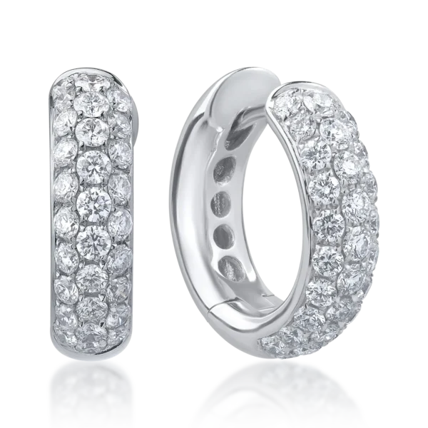 Cercei din aur alb cu diamante de 0.91ct