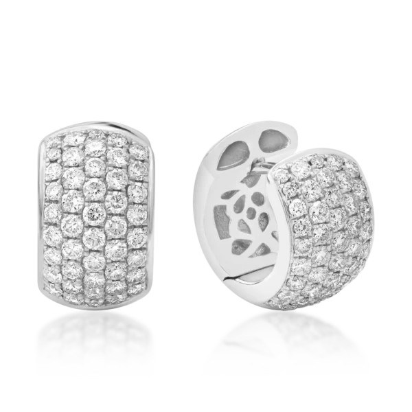 Cercei din aur alb cu diamante de 0.92ct