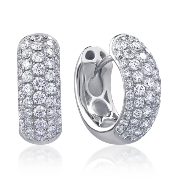 Cercei din aur alb cu diamante de 1.06ct