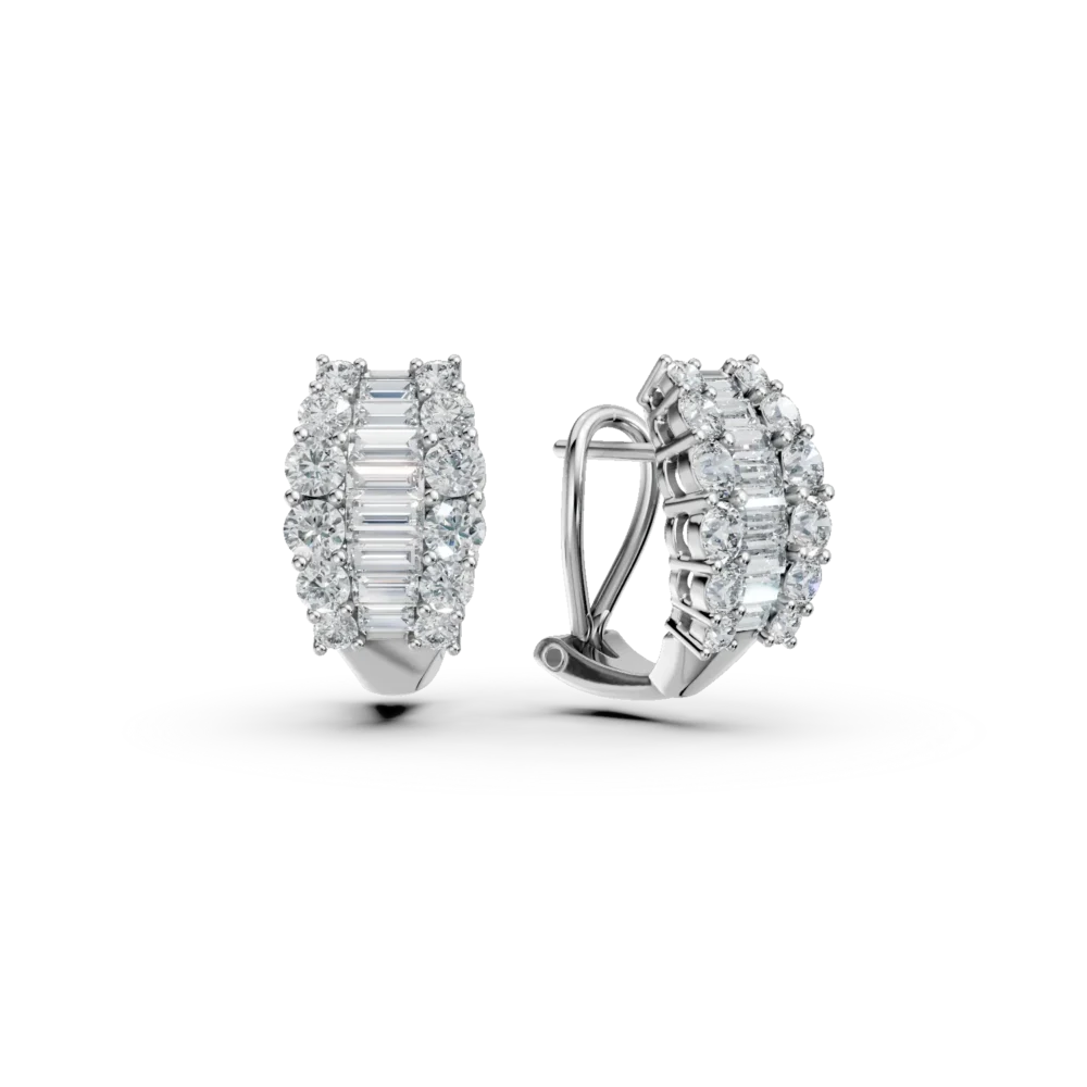 Cercei din aur alb cu diamante de 1.23ct