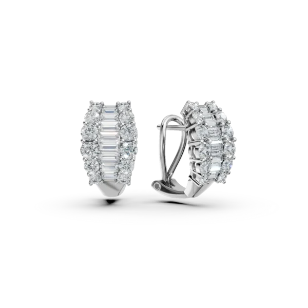 Cercei din aur alb cu diamante de 1.23ct