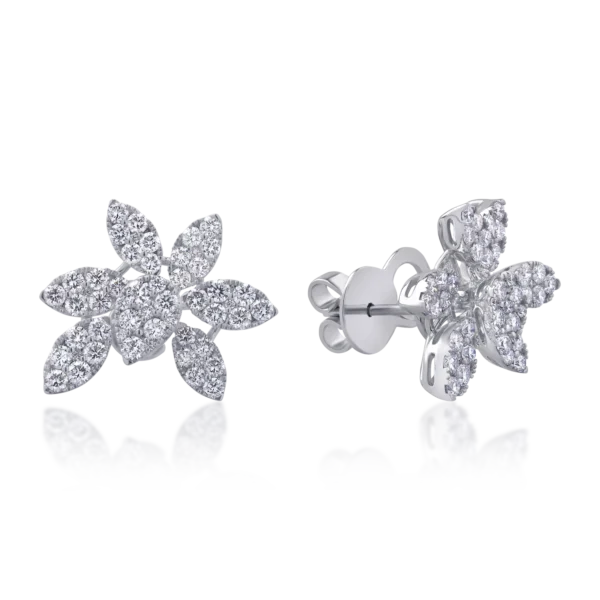 Cercei din aur alb cu diamante de 1.76ct