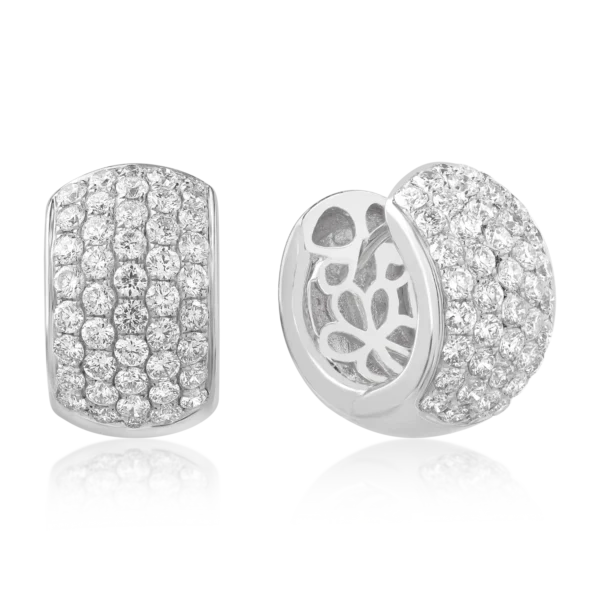 Cercei din aur alb cu diamante de 1.87ct