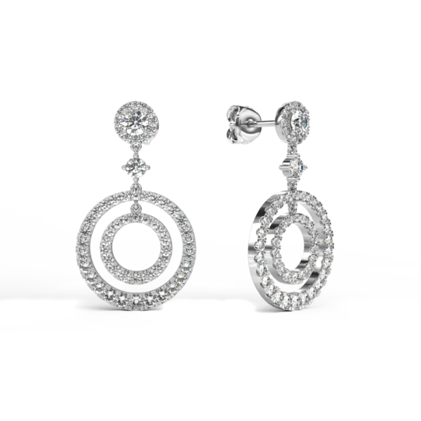 Cercei din aur alb cu diamante de 2.035ct