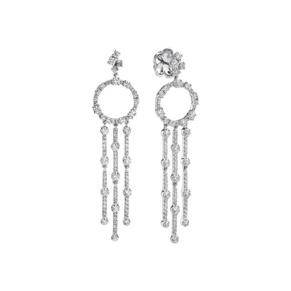 Cercei din aur alb cu diamante de 2.26ct