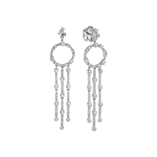 Cercei din aur alb cu diamante de 2.26ct