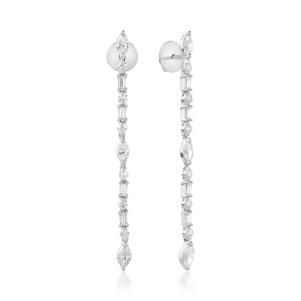 Cercei din aur alb cu diamante de 2.32ct