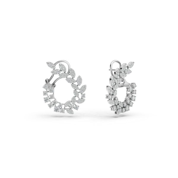Cercei din aur alb cu diamante de 2.88ct