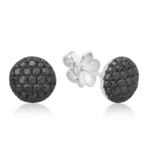 Cercei din aur alb cu diamante negre de 1.03ct