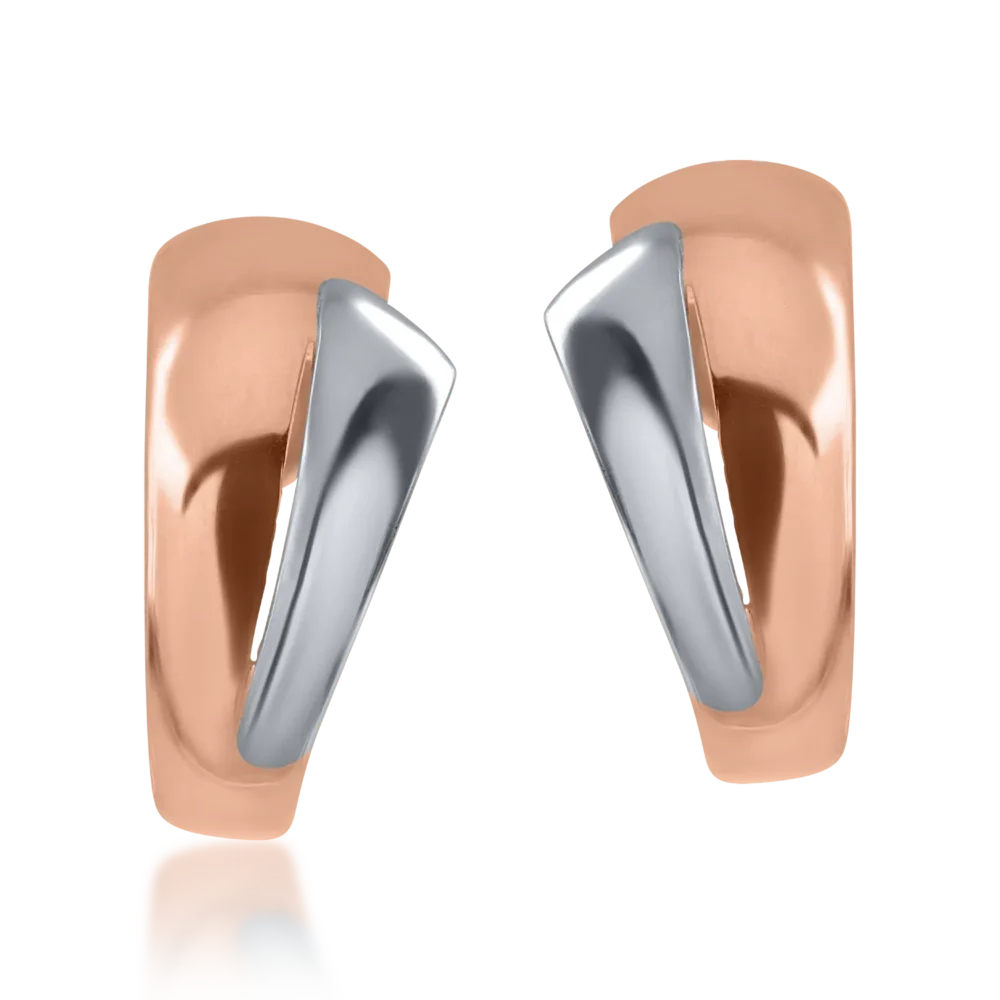 Cercei din aur alb-roz - imagine 2