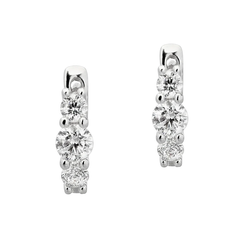 Cercei din aur alb - imagine 2