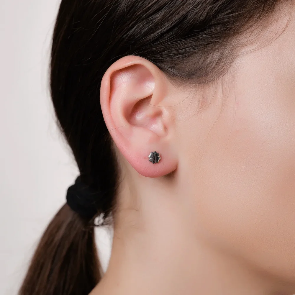 Cercei din aur alb - imagine 3