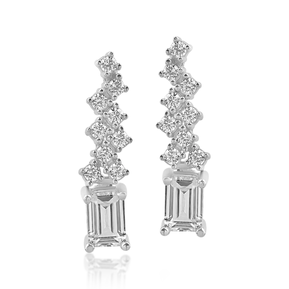 Cercei din aur alb - imagine 2