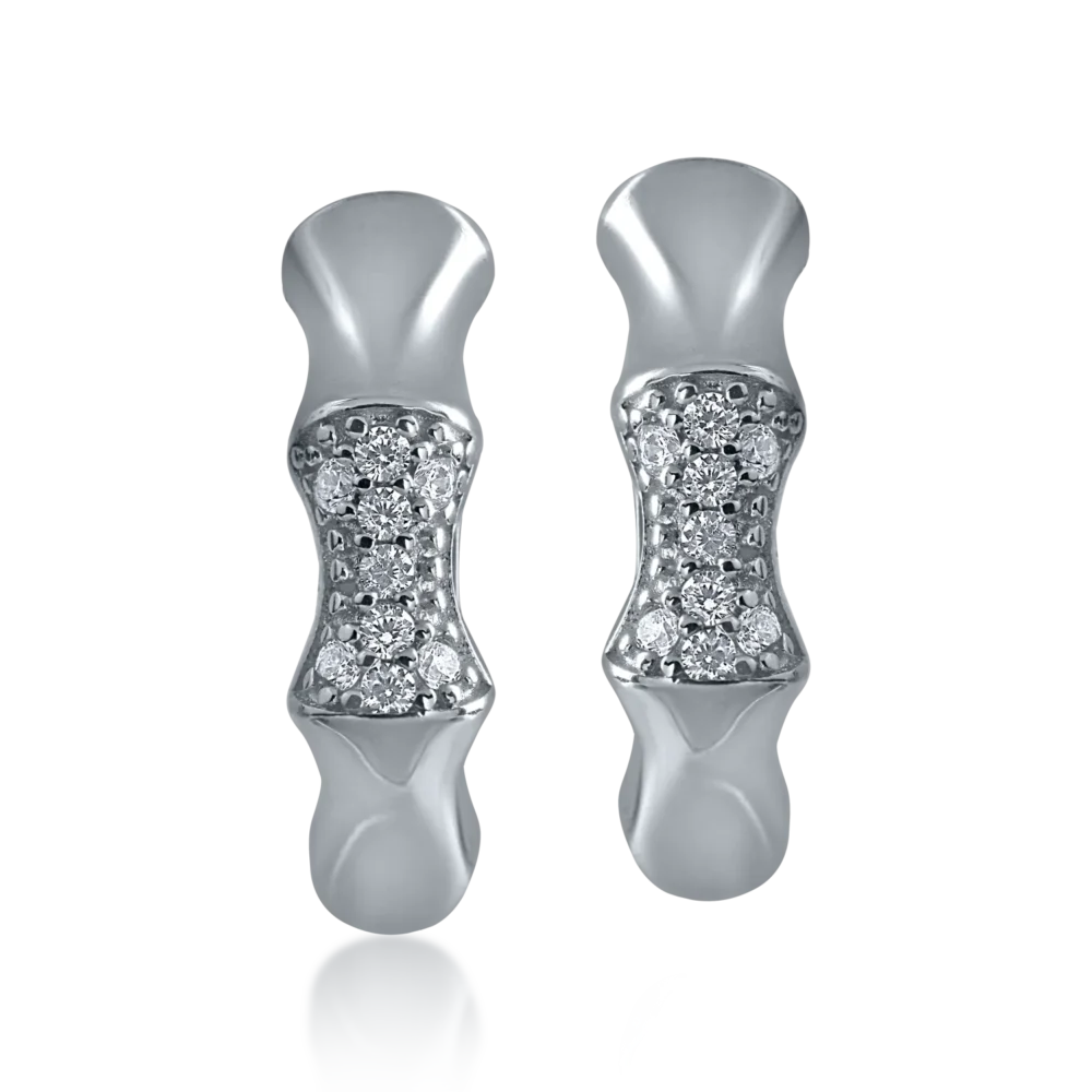 Cercei din aur alb - imagine 2